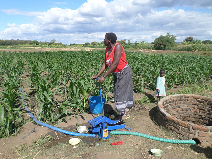 With support from Irish Aid in Malawi, Magret Andiseni took part in a small-scale irrigation scheme, which has provided a constant source of water for her crops, and has been key to improving agricultural productivity, food security and incomes for her household. Photo: Kumbukani Mhango