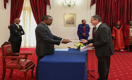 Ambassador O' Neill presents credentials as new ambassador to Irish Embassy Kenya