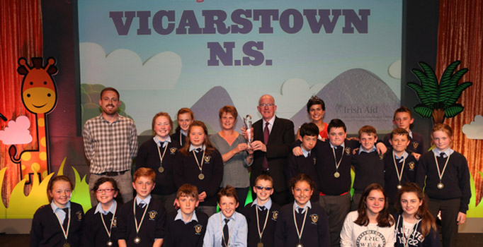 Overall winners, Vickartown NS, Co Cork of the Our World Awards