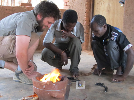 Irish Aid has funded the development by Trinity College Dublin of a thermoelectric generator attached to a clay cookstove that uses heat to provide electricity for charging mobile phones and powering lights or radios.